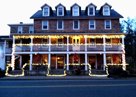 outside at Christmas